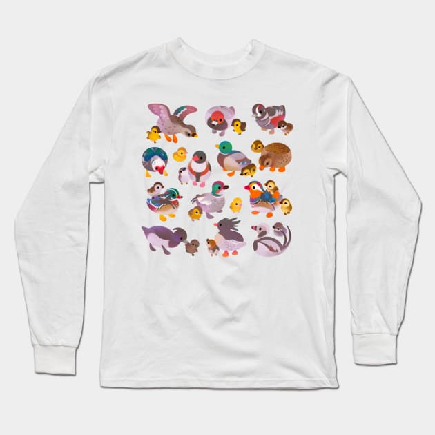 Duck and Duckling Long Sleeve T-Shirt by pikaole